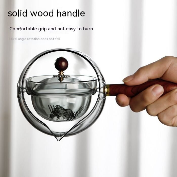 Side Handle Teapot Glass Enclosure Furnace Tea Cooker Household Kitchen Gadgets - Image 4