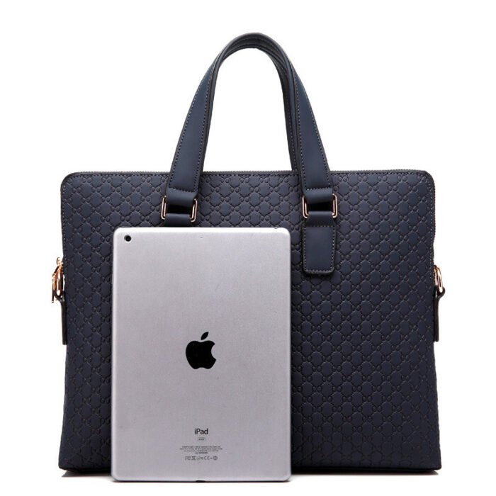 Genuine Leather Men's Business Handbag 14 Inch Computer Bag - Image 2
