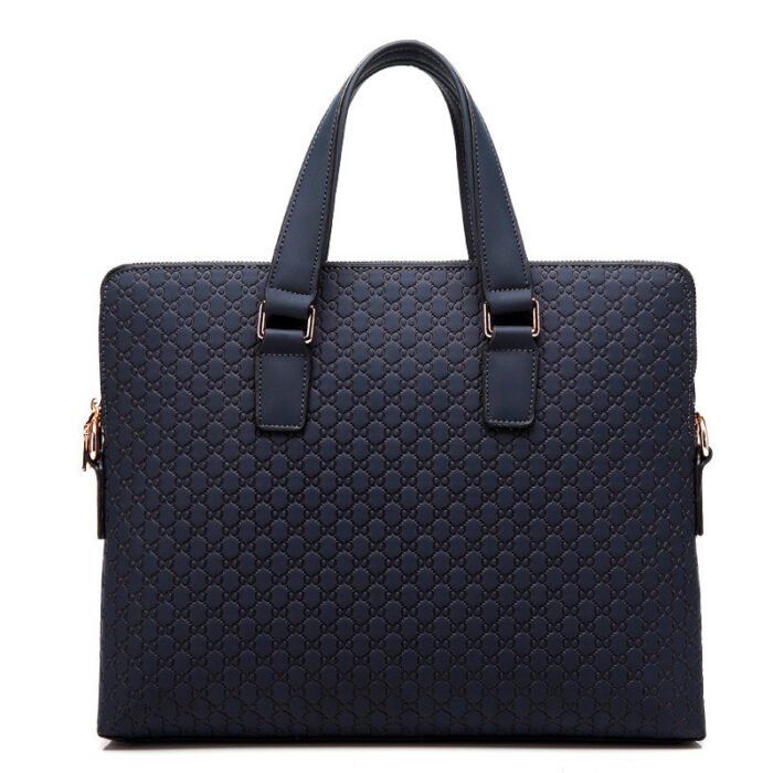 Genuine Leather Men's Business Handbag 14 Inch Computer Bag - Image 4