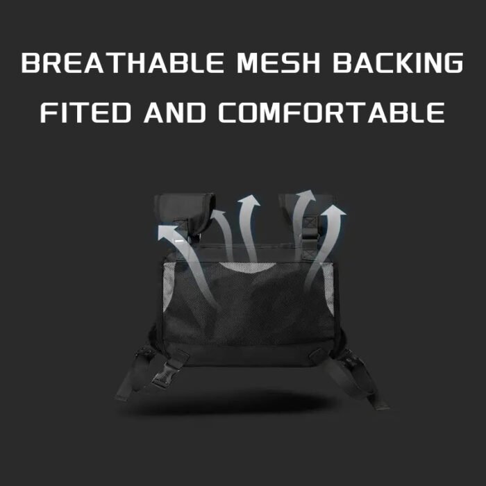 Outdoor Cycling, Sports, Fitness, Running Vest, Chest Bag, Adjustable Reflective Mesh Pocket, Breathable Chest Bag, Suitable For Running, Cycling, Outdoor Mountaineering, Traveling - Image 2