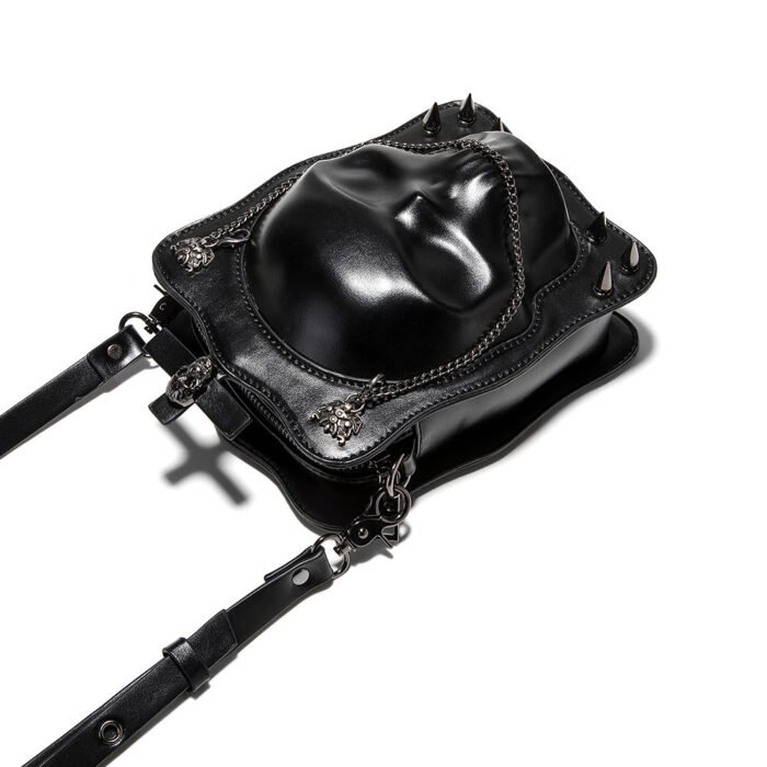 Halloween Skull Shoulder Bag Dark Gothic Crossbody Bags Women Mini Personality Square Messenger Bag - Image 4